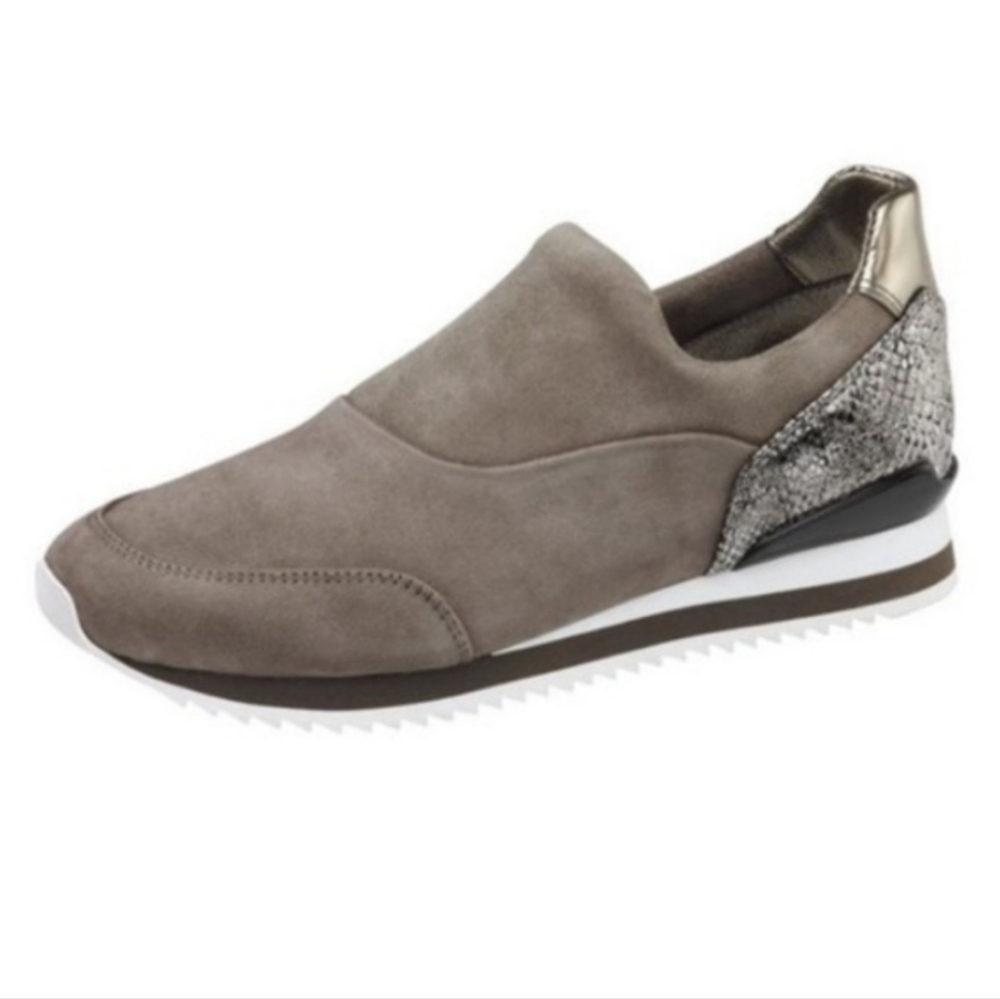 Johnston & Murphy Womens Jody Suede Slip On Sneakers